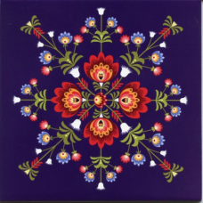 Ceramic Tile - Folk Art Flowers